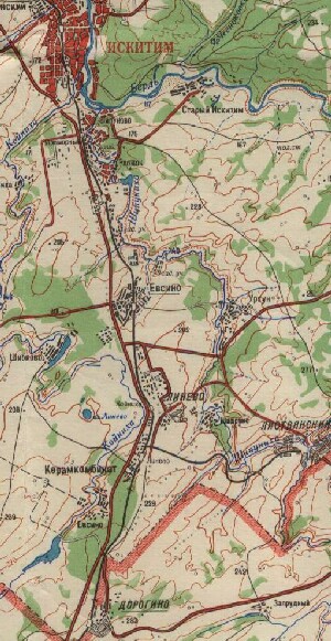 Карта окрестностей Линево